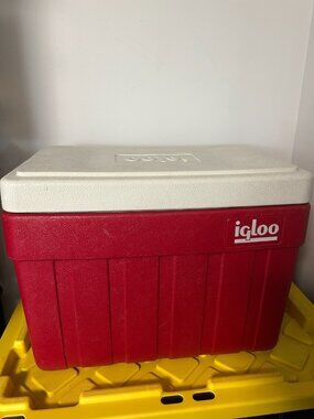 Vintage Cooler by IGLOO - Red- Mid Century 19x17